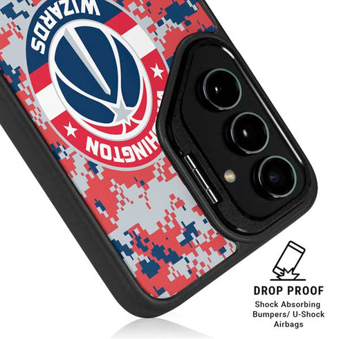 NBA Washington Wizards Camo Digi Galaxy S25 Kickstand Case